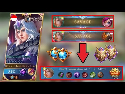 24 KILLS PLUS 2X SAVAGE🔥! LANCELOT HARDCARRY RANK GAME! TOP GLOBAL LANCELOT - MLBB