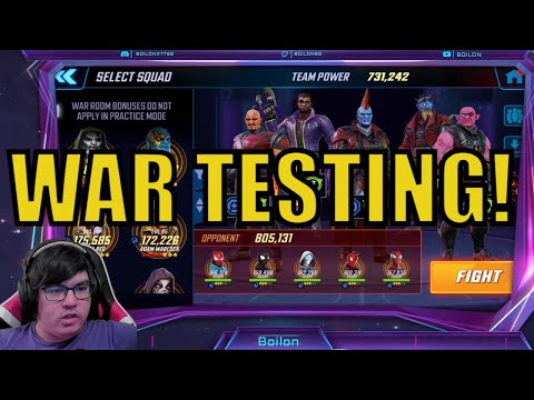 Star-Lord T'Challa & Ravagers Rapid Fire War Offense Test Gameplay! MARVEL Strike Force