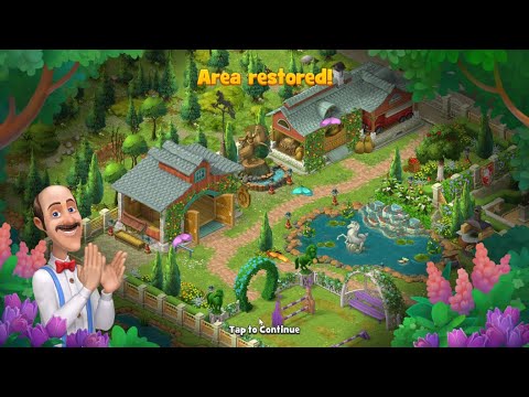Gardenscapes Gameplay Story - Day 37 - AREA RESTORED!