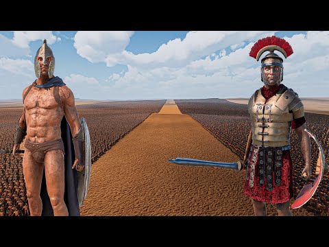 500.000 SPARTANS vs 400.000 ROMAN GENERALS - Ultimate Epic Battle Simulator 2 UEBS 2