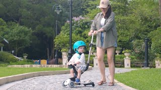 Globber Roller Go Up deluxe lights ecologic 360 ° Blaubeere