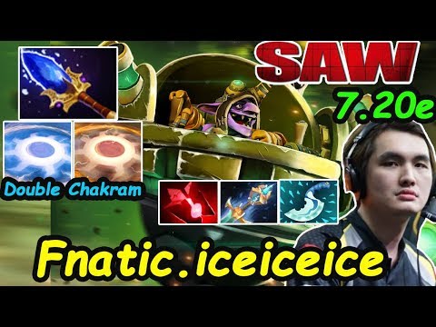 Fnatic iceiceice - [TimberSaw]   Aghanim's Scepter Build  Double Chakram  | 7.20e Dota2