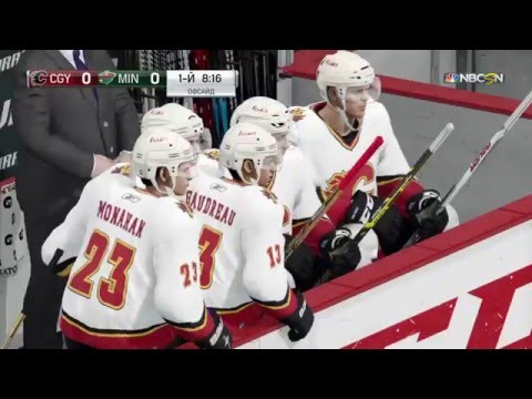 NHL 16 PS4. Regular Season 2015-2016. Calgary FLAMES VS Minnesota WILD. 4.9.2016. (NBCSN) !