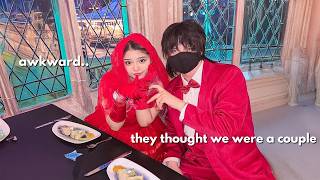 wearing matching costumes in DisneyWorld with my best friend Levi...