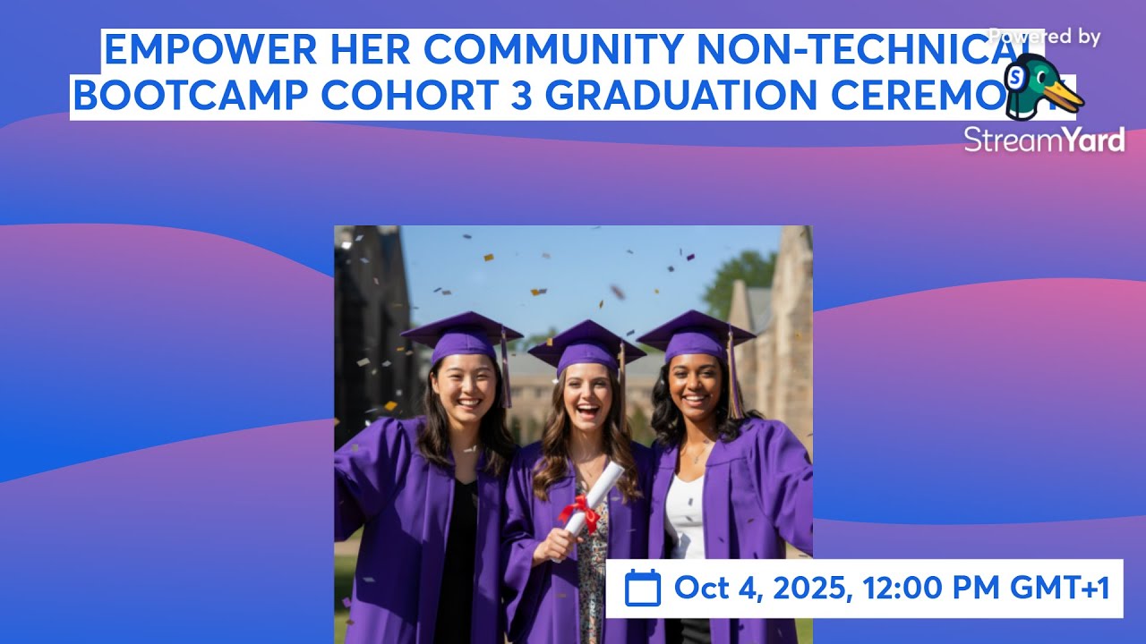 EMPOWER HER COMMUNITY NON-TECHNICAL BOOTCAMP COHORT 3 GRADUATION CEREMONY.