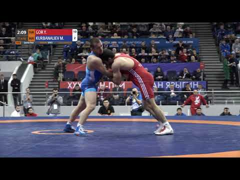 1/4 FS - 74 kg: Y. GOR (TUR) v. M. KURBANALIEV (RUS)