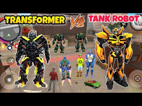 rope hero vice town( Car transformers Robots truck unlocked in military base Attack coming soon upd,