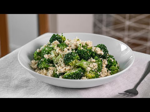 Korean Tofu with Broccoli and Sesame - Vegan Dubu Muchim Recipe