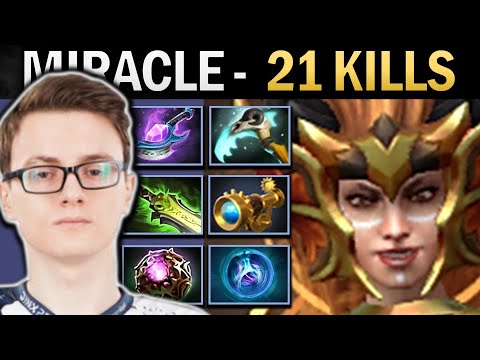 Lina Gameplay Miracle with 21 Kills and Arcane - Dota 2 7.36