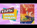 Lion King VHS Tape Opening Trailers