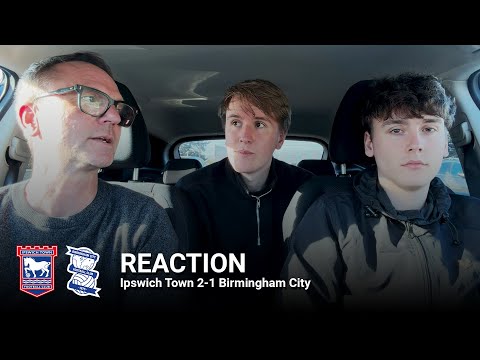 Immediate reaction to Birmingham City s 2-1 defeat against Ipswich Town at Portman Road this afternoon. Blues took the lead on the 32nd minute thanks to a back post finish from Carlos Vicente after an excellent save from James Beadle up the other end. But we failed to keep hold of the lead going int