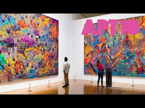 Watch our time-lapse as we install Thasnai Sethaseree's large-scale collages