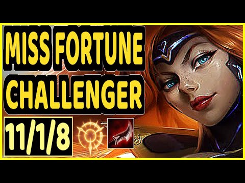 TITAN (MISS FORTUNE) - 11/1/8 KDA BOTTOM ADC CHALLENGER GAMEPLAY - BR
