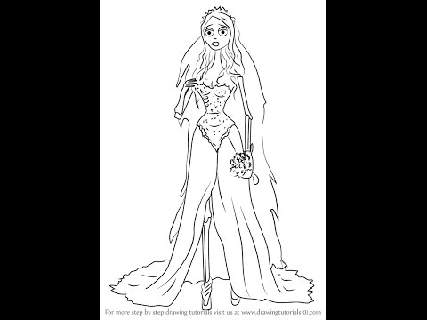 How to Draw Emily from Corpse Bride