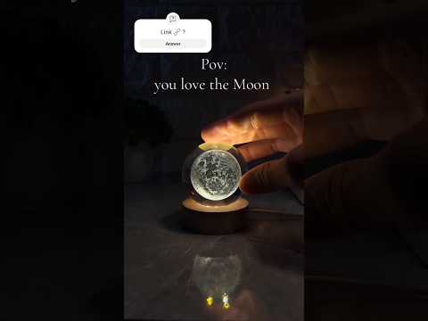 3D Crystal Ball Lamp 🌖 Comment Lamp For Link. #shorts #moon #galaxy #lamp