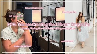 POV: You’re Creating the Life You Prayed For 💻☕ | baking, filming, time with Jesus, makeup favs