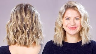 Slik lager du naturlige beachy bølger i kort hår