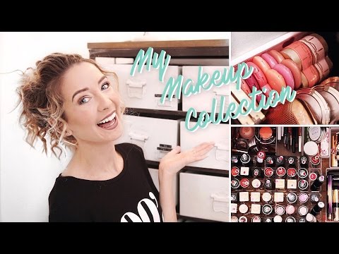 美妝品收集 (My Makeup Collection & Storage 2017 | Zoella)