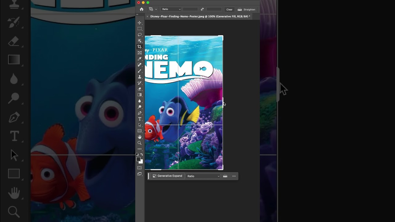 AI Extends Finding Nemo Pixar Movie Poster