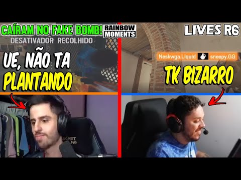 PT DO RAZAH CAINDO NO FAKE BOMB, TK BIZARRO DO NESK, ALEMAO TROLANDO - MELHORES MOMENTOS LIVES R6
