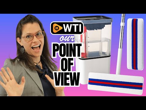 Self Cleaning Mop and Bucket Set with Push-Pull Wringer Automatic Dirty Water Isolation Bin - WTI product video review