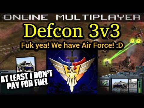 Defcon 3v3 - USA - No Rules | C&C Generals Zero Hour | No Commentary