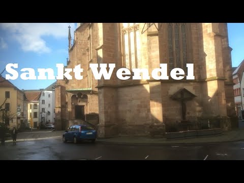 Walking in Sankt Wendel  around the Basilika St. Wendelin / Germany 4K