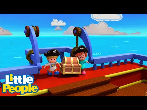 Little People | Pirates Find Treasure! 🏴☠️ | Halloween Cartoons | Little People Fisher Price - Kids TV Series, Kingdom Kids Zone - Little People - Fisher Price