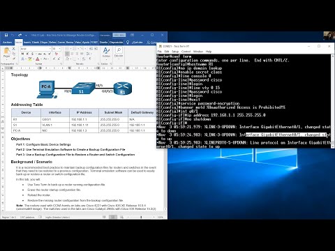 10.6.11 Lab - Use Tera Term to Manage Router Configuration Files