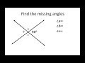 Vertical Angles, Find the Missing Angles
