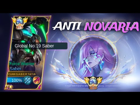 CARA BERMAIN TOP GLOBAL SABER ROAM ANTI NOVARIA | MOBILE LEGENDS