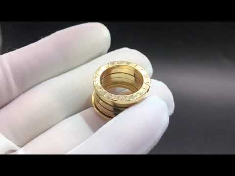 Bvlgari B Zero1 Five Band Solid 18K Yellow Gold Anniversary Ring