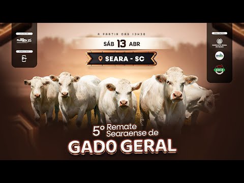 5° Remate Searaense de Gado Geral, SEARA - SC 13/04/2024 13:30h