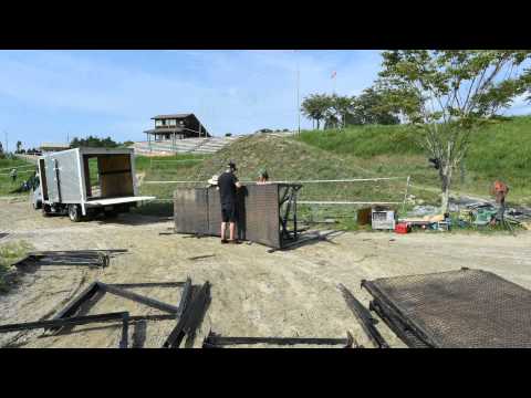 Building FMX ramps in Japan