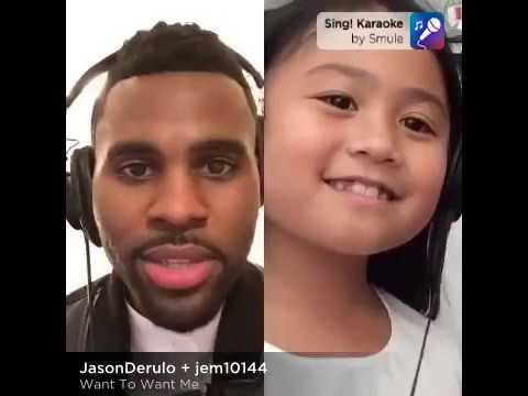 Smule Sing app performance ft. Jason Derulo and a little girl fan
