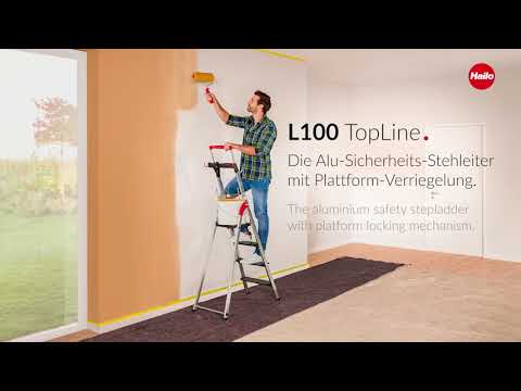 Hailo L100 TopLine Aluminium Stehleiter für Profis - Sicher & komfortabel arbeiten