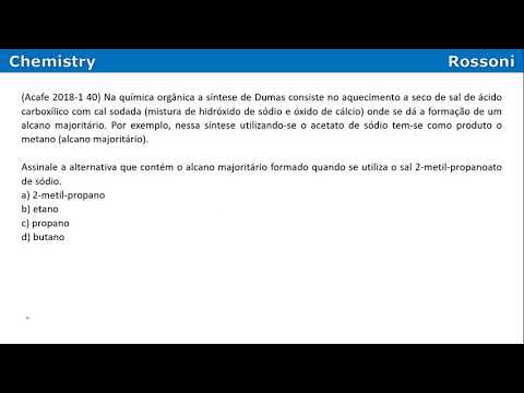 Acafe 2018 1 Medicina - Q40 Reação de Dumas