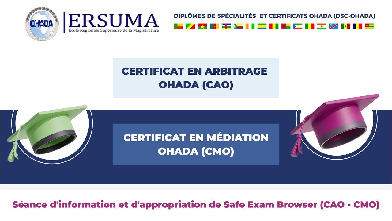Séance d'information et d'appropriation de Safe Exam Browser (CAO - CMO)