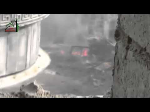 استهداف عربة لقوات النظام من قبل كتائب الصحابة في مدينة داريا في محافظة ريف دمشق