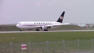 Arrivals and Departures on runway 17 at YYC