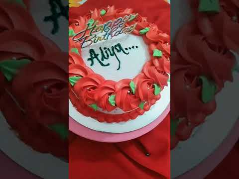 white forest cake simple design😍