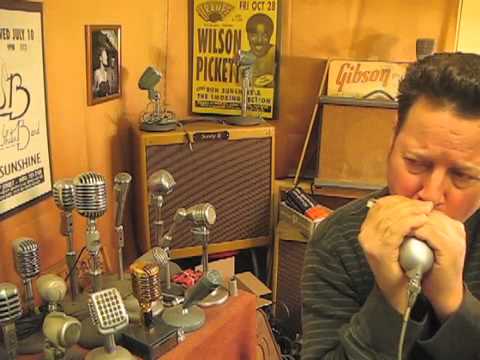 Early 60s Shure 440 Custom Painted Hi-Z Controlled Magnetic Vocal Bullet Harp Mic