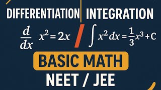 Differentiation and Integration Made Easy | Basic math and calculus for neet / jee