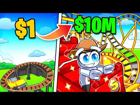 $1 vs $10,000,000 Roller Coaster in Theme Park Tycoon 2!