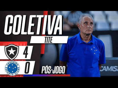 BOTAFOGO 4 X 0 CRUZEIRO: COLETIVA AO VIVO DO TITE APÓS DERROTA NO NILTON SANTOS