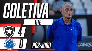 BOTAFOGO 4 X 0 CRUZEIRO: COLETIVA AO VIVO DO TITE APÓS DERROTA NO NILTON SANTOS
