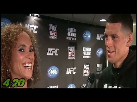 Karyn Bryant BOMBS with 420 joke while talking with Nate Diaz