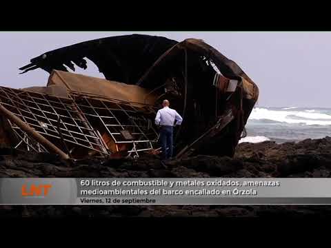 60 litros de combustible y metales oxidados, amenazas medioambientales del barco encallado en Órzola