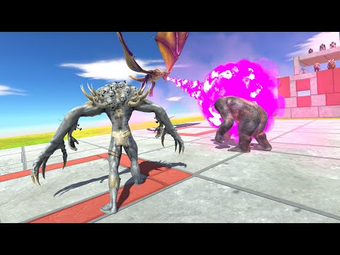 2v2 INFERNALS + MUTANT PRIMATES vs FANTASY + REPTILES ARBS Animal Revolt Battle Simulator