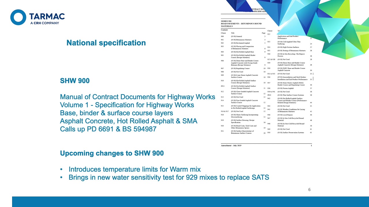 How asphalt specifications and standards fit together?